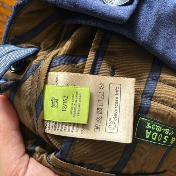 Scotch & Soda Navy Blue Velvet Trousers - Picture 7 of 8